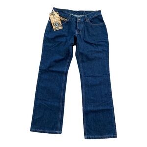 Oliveo & Company Hand Made Dark Blue Denim Jeans Size 33W NWT